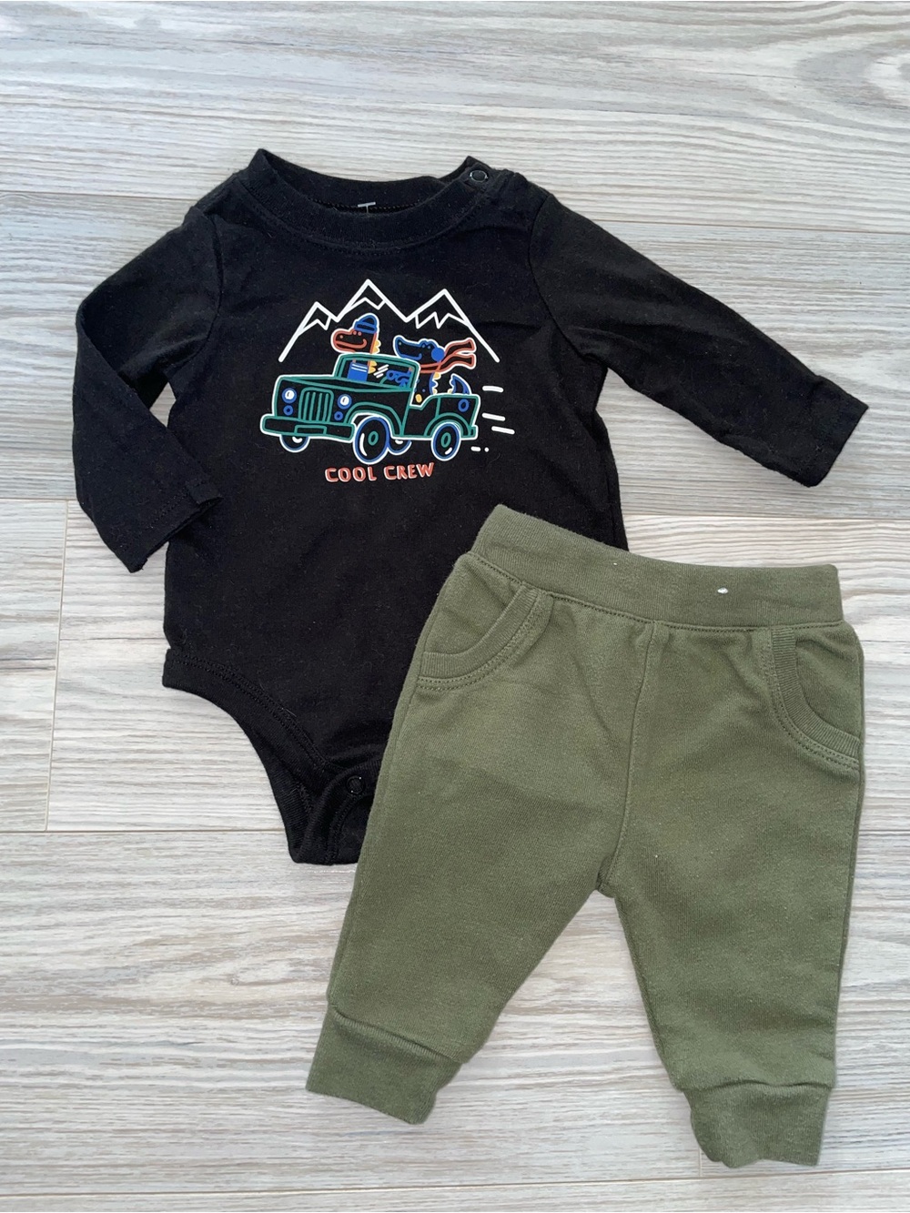Garanimals Baby Boys “Cool Crew” Two-Piece Outfit 0–3 Months
